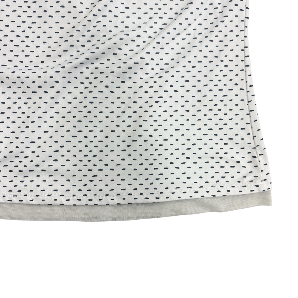 Oiselle White Polka Dot Long Sleeve Mesh Running Shirt Size 4 - Picture 4 of 8